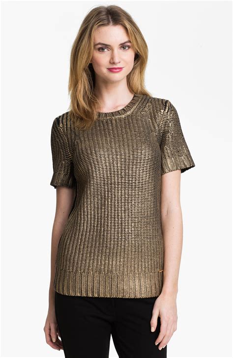 michael kors gold sweater dress|Michael Kors sweater women's.